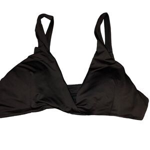 NWT Andie Swim The Belmar Bikini Top Size Medium Black Beach Vacation Pool